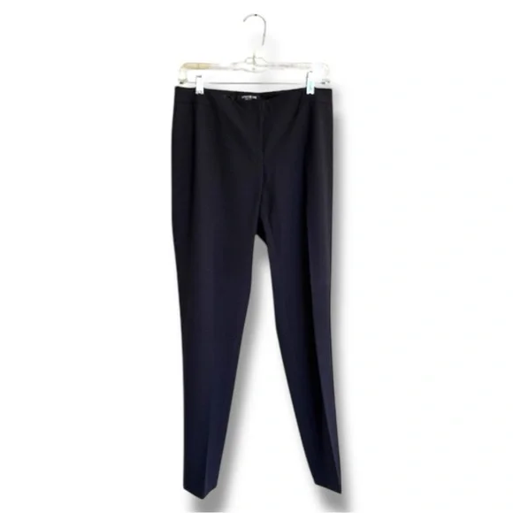 Lafayette 148 NY Black Lightweight Stretch Wool Classic Trousers Size 4 - Picture 2 of 12